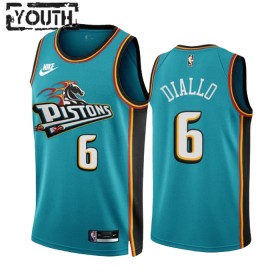 Dres Detroit Pistons Hamidou Diallo 6 Nike 2022-23 Classic Edition Teal Swingman - Dječji